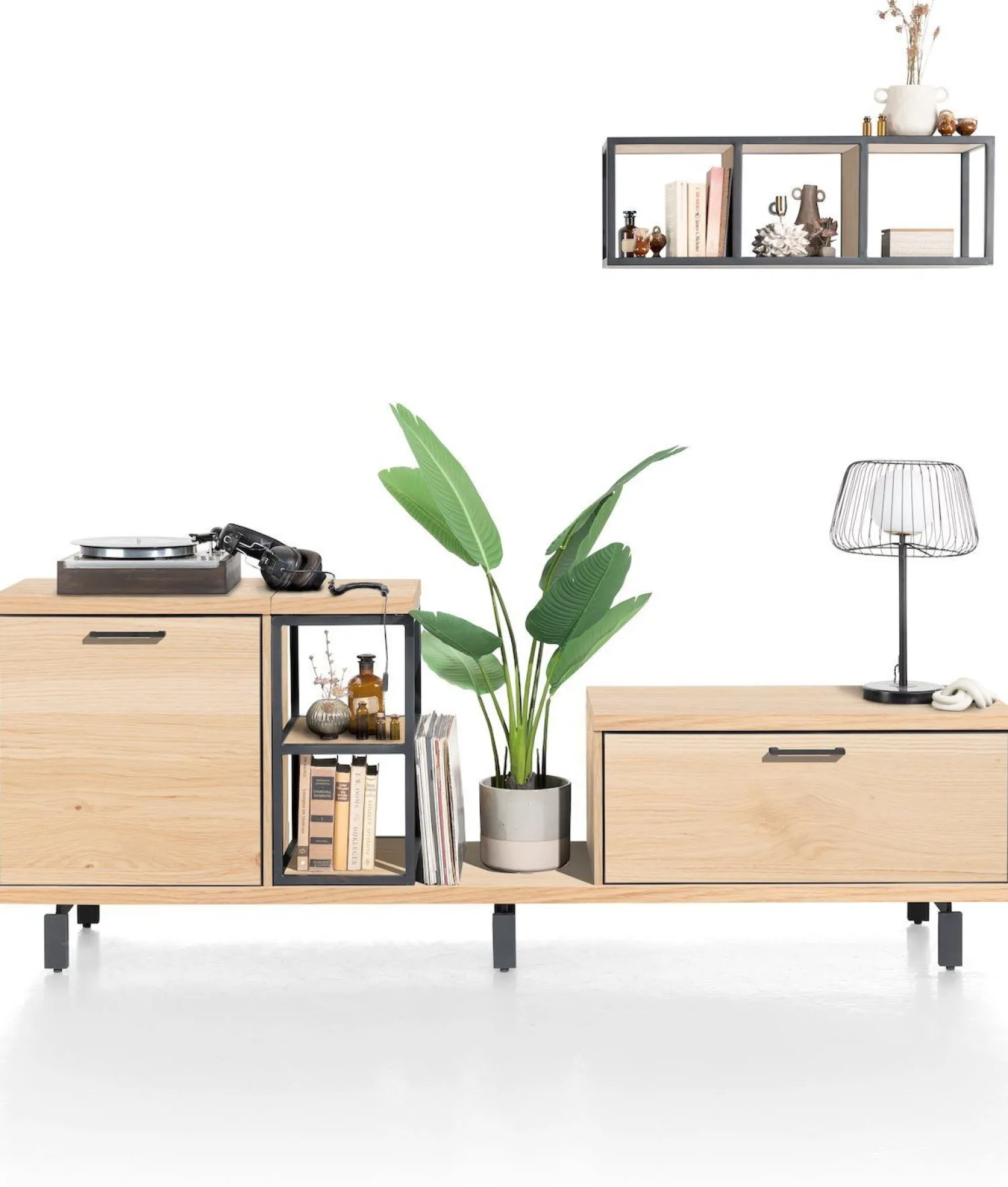 Vakkenkasten|Vakkenkasten-Henders en Hazel Ridge 3-niche Kast Natural