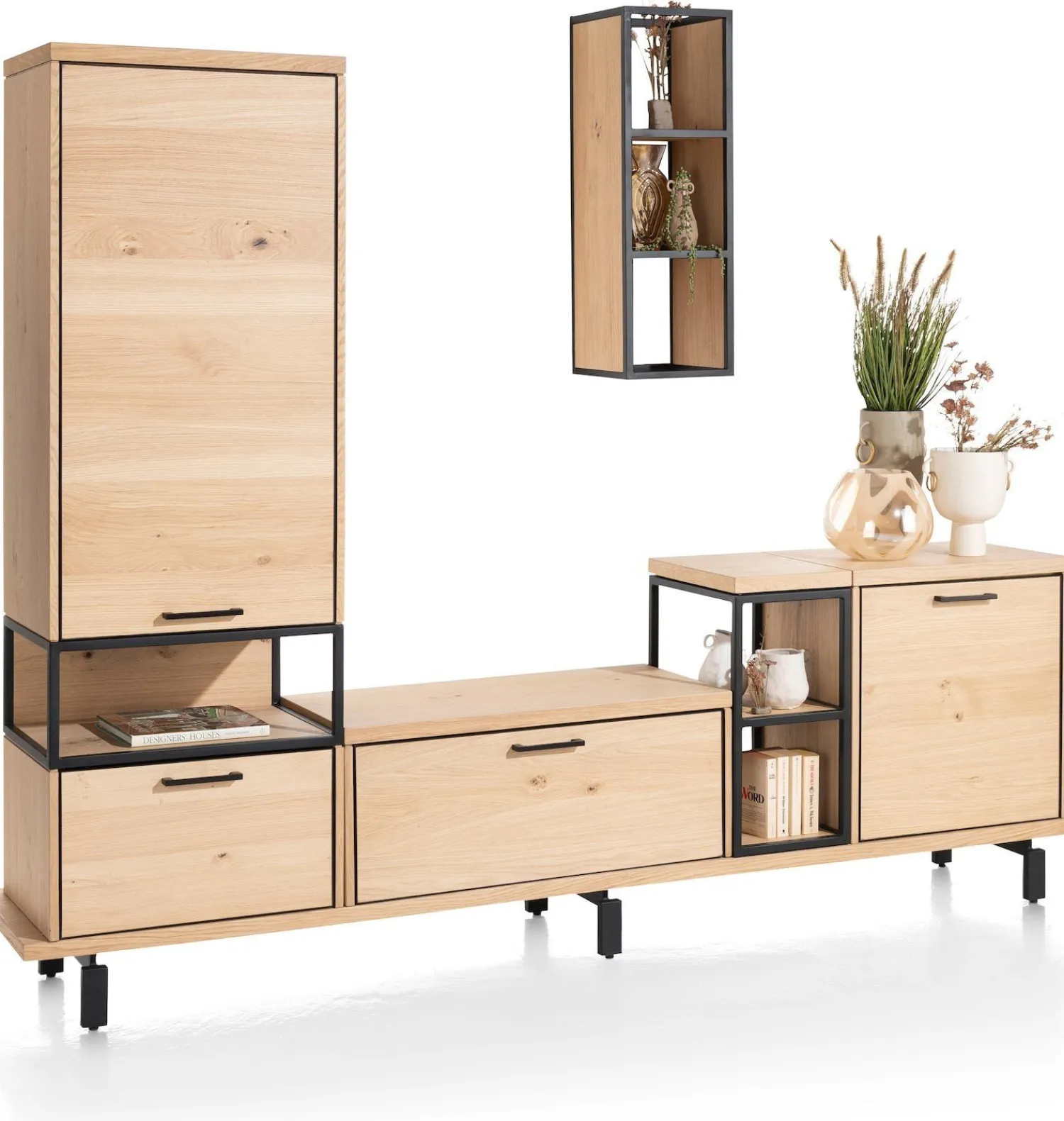 Vakkenkasten|Vakkenkasten-Henders en Hazel Ridge 3-niche Kast Natural