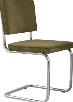 Eetkamerstoelen Zonder Armleuning-Zuiver Ridge Rib (set van 2) Eetkamerstoel Green