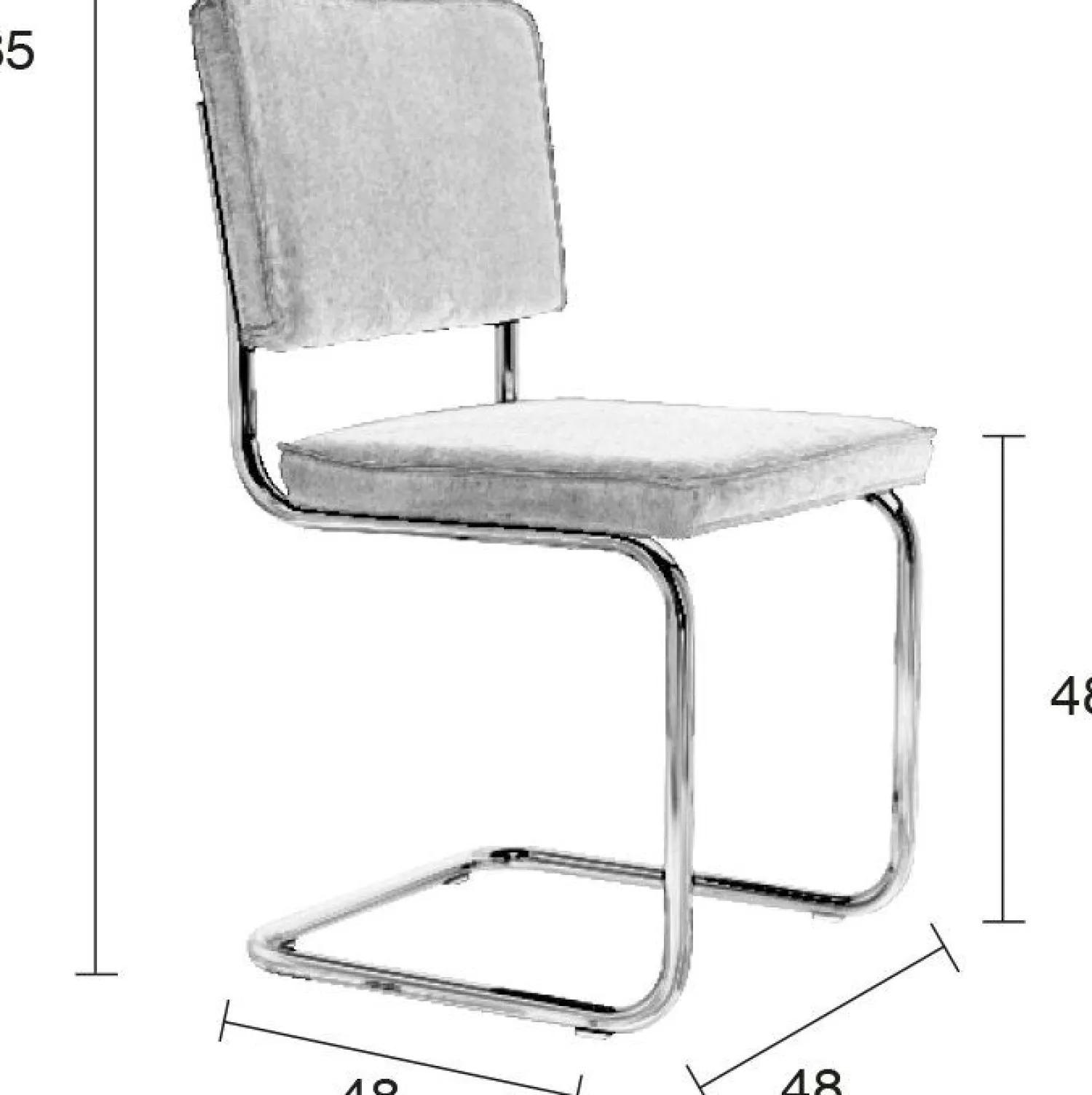 Eetkamerstoelen Zonder Armleuning-Zuiver Ridge Rib (set van 2) Eetkamerstoel Green