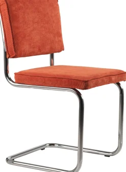 Eetkamerstoelen Zonder Armleuning-Zuiver Ridge Rib (set van 2) Eetkamerstoel Orange