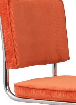 Eetkamerstoelen Zonder Armleuning-Zuiver Ridge Rib (set van 2) Eetkamerstoel Orange