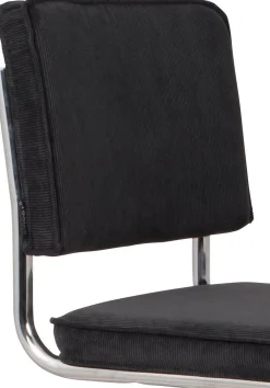 Eetkamerstoelen Zonder Armleuning-Zuiver Ridge Rib (set van 2) Eetkamerstoel Black