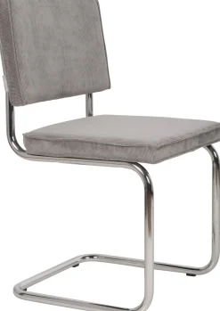 Eetkamerstoelen Zonder Armleuning-Zuiver Ridge Rib (set van 2) Eetkamerstoel Cool Grey