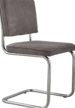 Eetkamerstoelen Zonder Armleuning-Zuiver Ridge Rib (set van 2) Eetkamerstoel Grey