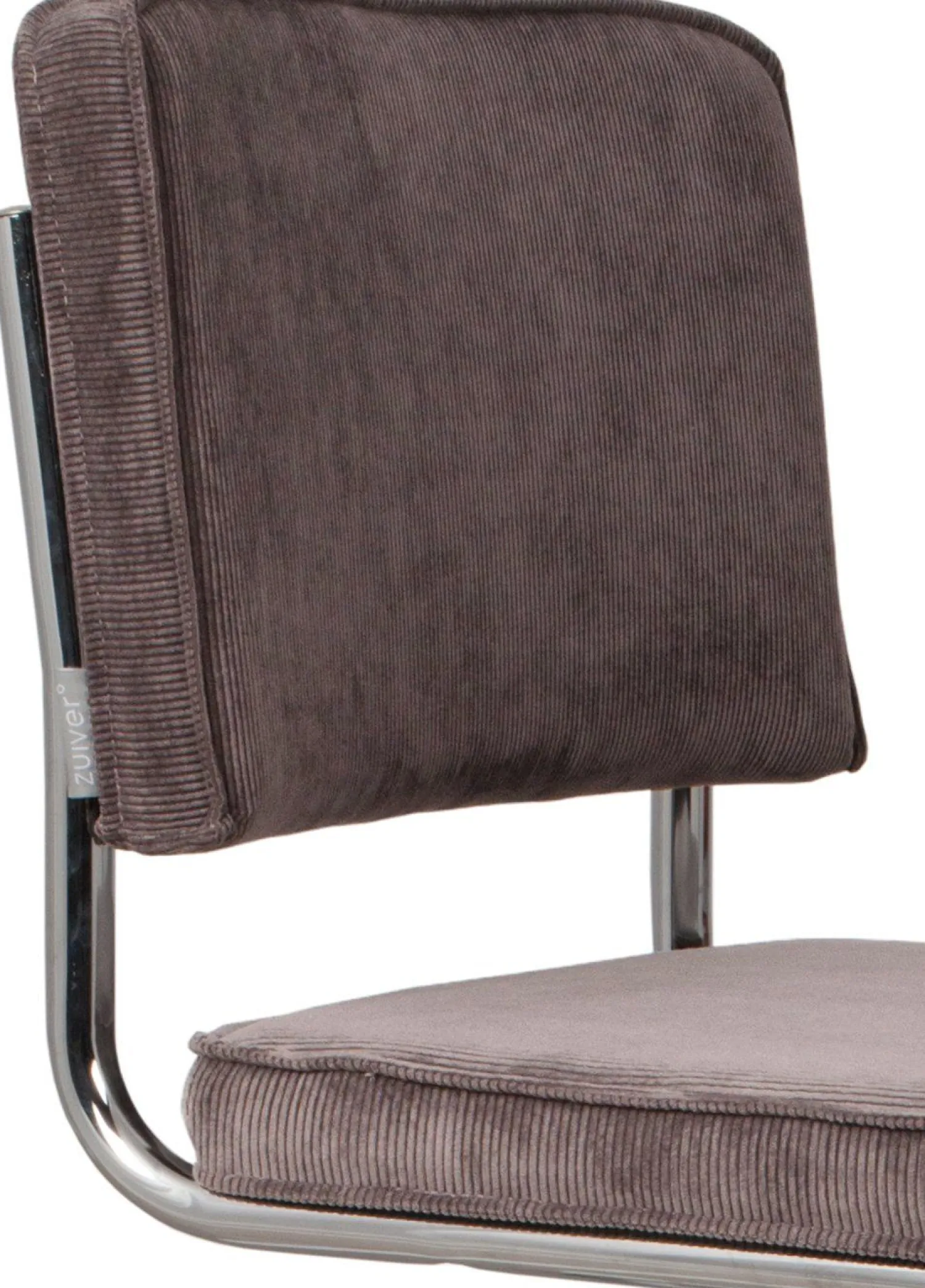 Eetkamerstoelen Zonder Armleuning-Zuiver Ridge Rib (set van 2) Eetkamerstoel Grey