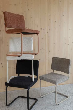 Eetkamerstoelen Zonder Armleuning-Zuiver Ridge Soft (set van 2) Eetkamerstoel Terracotta