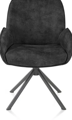 Eetkamerstoelen Met Armleuning-Henders en Hazel Riley Armstoel Off Black