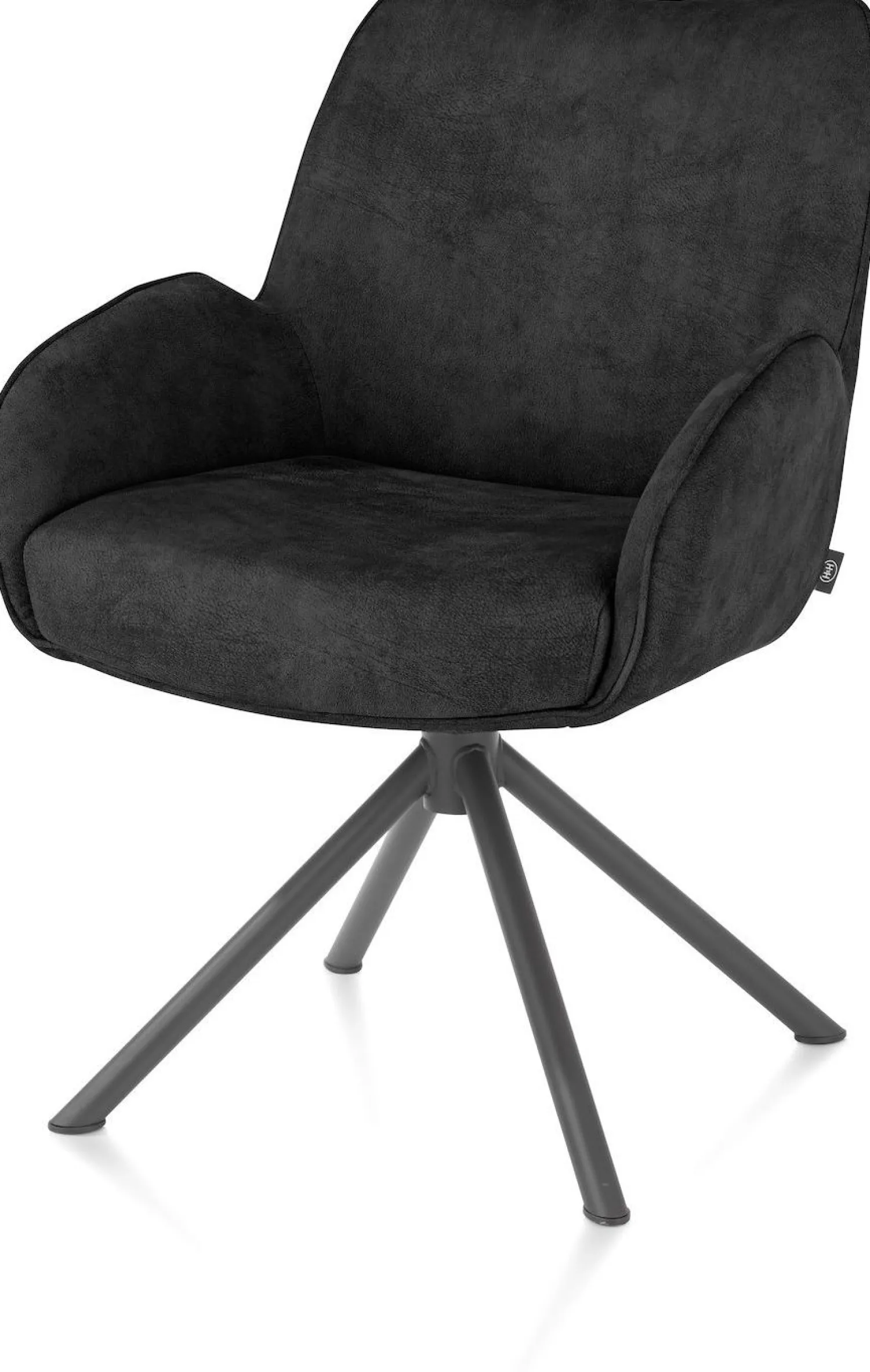 Eetkamerstoelen Met Armleuning-Henders en Hazel Riley Armstoel Off Black