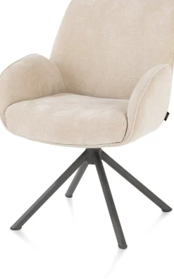 Eetkamerstoelen Met Armleuning-Henders en Hazel Riley Eetkamerstoel Creme