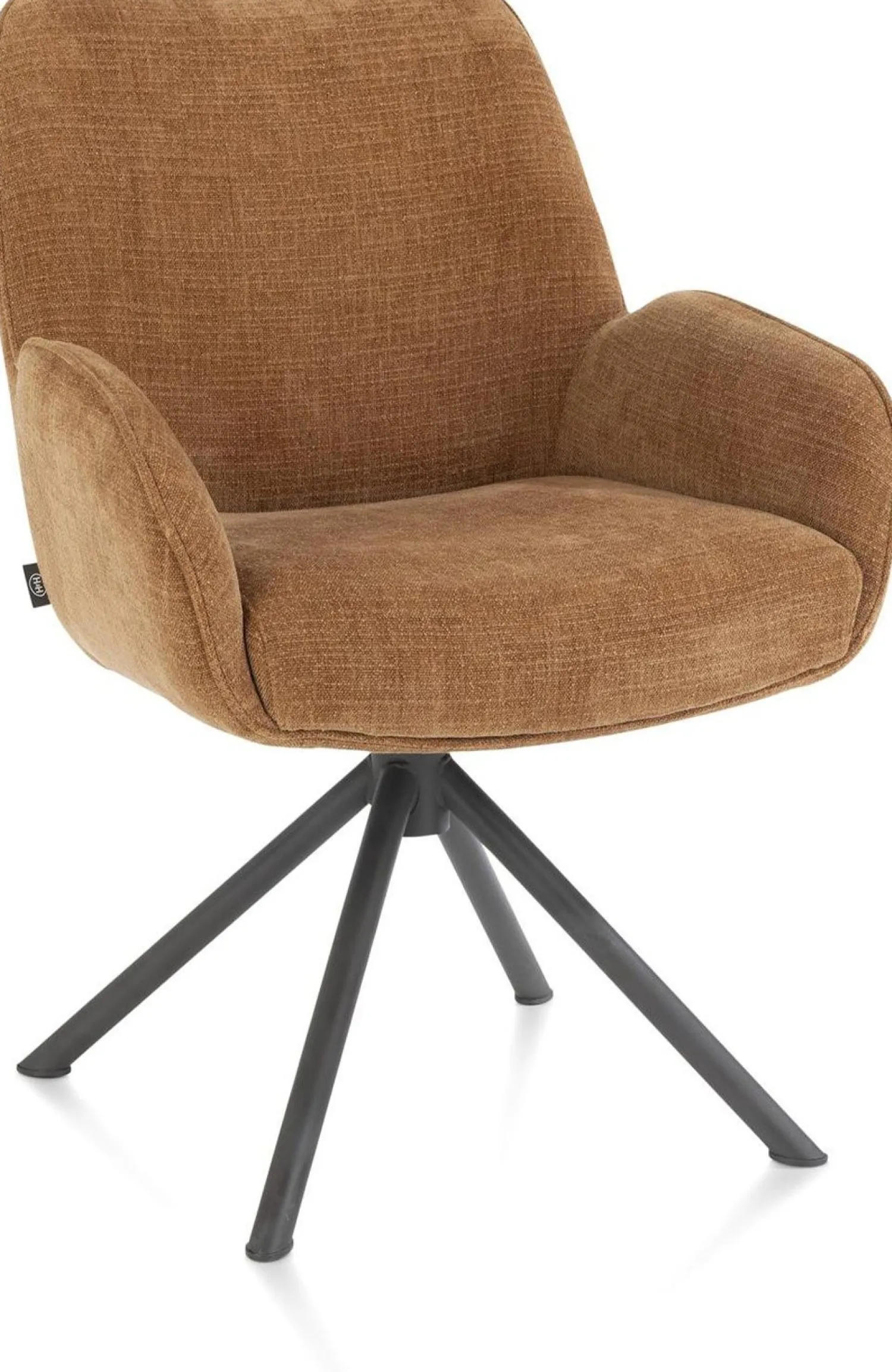 Eetkamerstoelen Met Armleuning-Henders en Hazel Riley Eetkamerstoel Koper