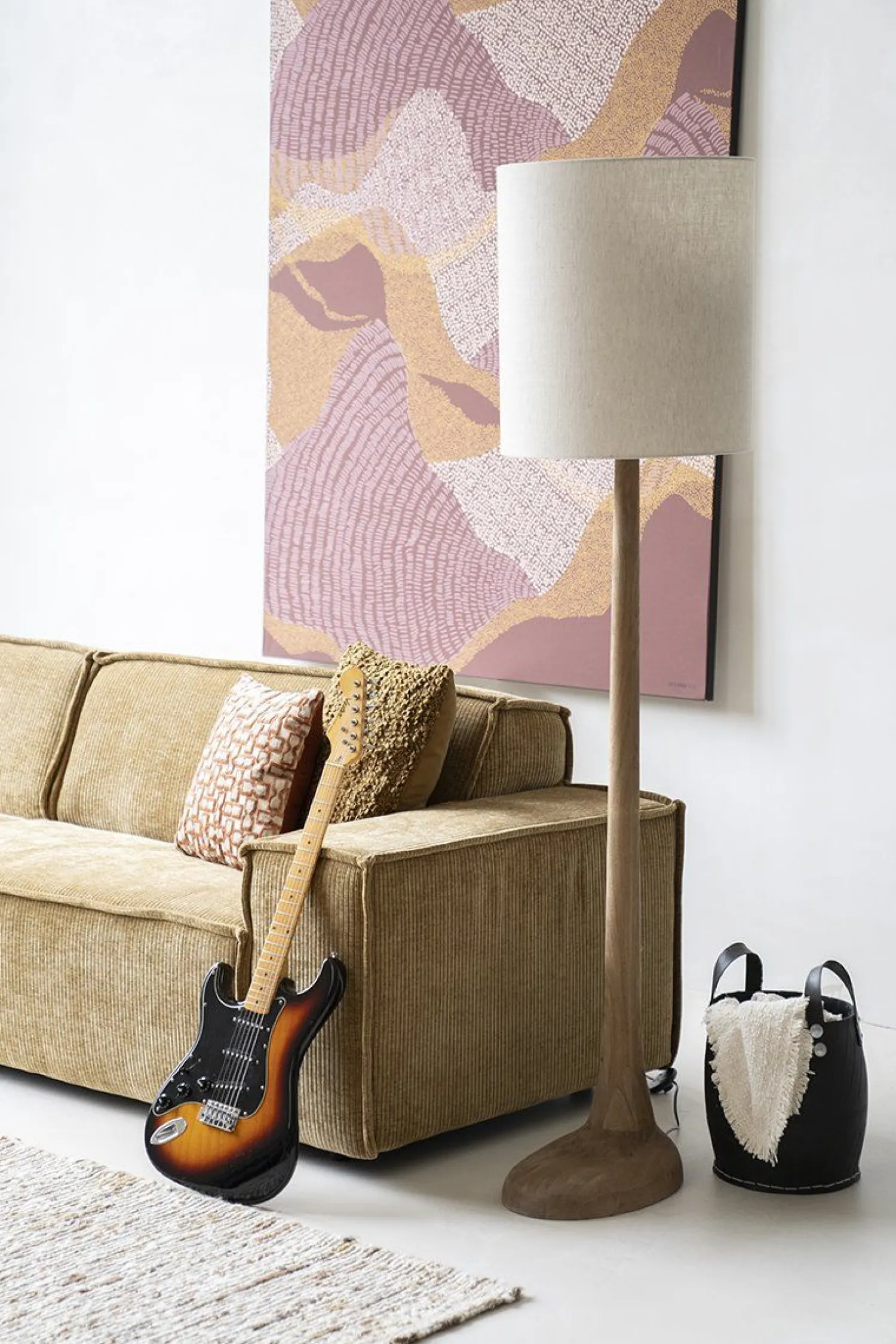 Houten Vloerlampen|Vloerlampen-By Boo Rine Vloerlamp Brown