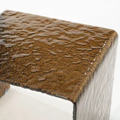 Glazen Bijzettafels-By Boo Ripple Bijzettafel Bruin