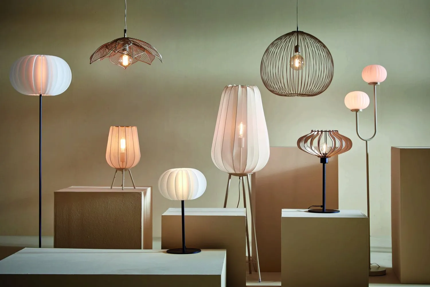Hanglampen|Hanglampen-Trendhopper Riyanna Hanglamp Beige