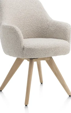 Kuipstoelen|Eetkamerstoelen Met Armleuning-Henders en Hazel Rocco Armstoel Creme