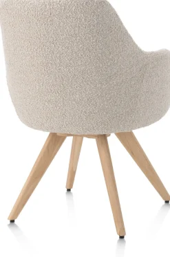 Kuipstoelen|Eetkamerstoelen Met Armleuning-Henders en Hazel Rocco Armstoel Creme