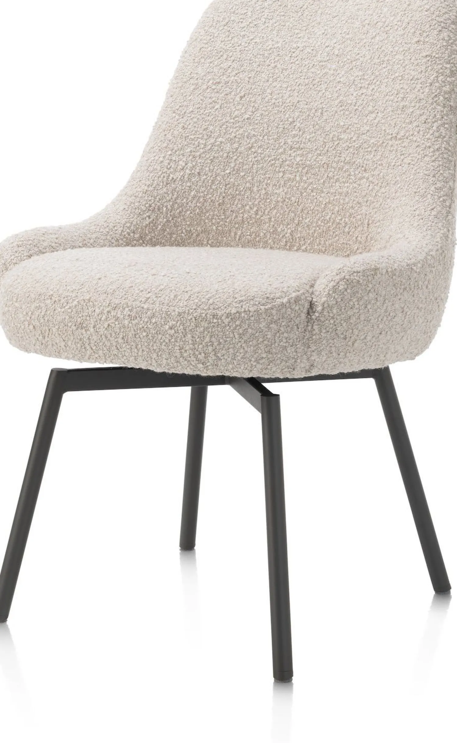 Kuipstoelen-Henders en Hazel Rocco Eetkamerstoel Creme