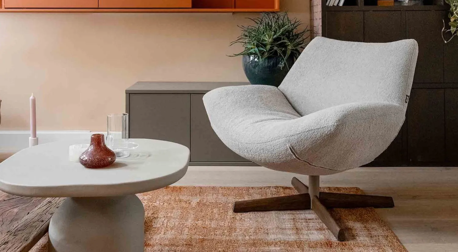 Draaifauteuils-Eijerkamp Collectie Rocco Fauteuil Clay
