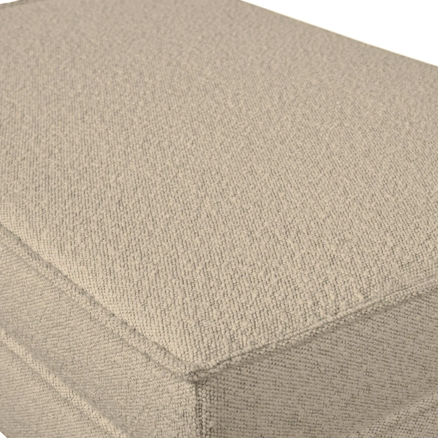 Hockers|Poefs-WOOOD Rodeo Bouclé Hocker Beige