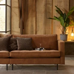 Zitbanken-WOOOD Rodeo Classic 3-Zitsbank cognac