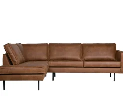 Hoekbanken-WOOOD Rodeo Links Hoekbank cognac