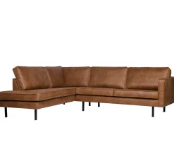 Hoekbanken-WOOOD Rodeo Links Hoekbank cognac