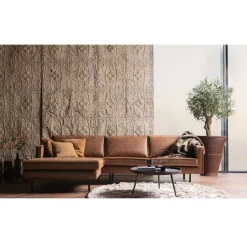 Hoekbanken-WOOOD Rodeo Links Loungebank Cognac