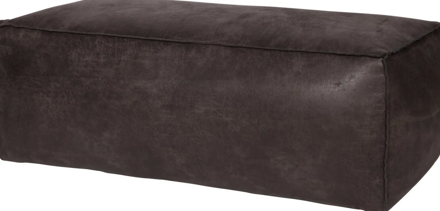 Hockers|Poefs-WOOOD Rodeo Poef Zwart