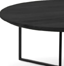 Houten Salontafels|Ronde Salontafels-Eijerkamp Collectie Roef Salontafel Zwart