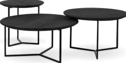 Houten Salontafels|Ronde Salontafels-Eijerkamp Collectie Roef Salontafel Zwart