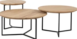 Houten Salontafels|Ronde Salontafels-Eijerkamp Collectie Roef Salontafel Natural Oil