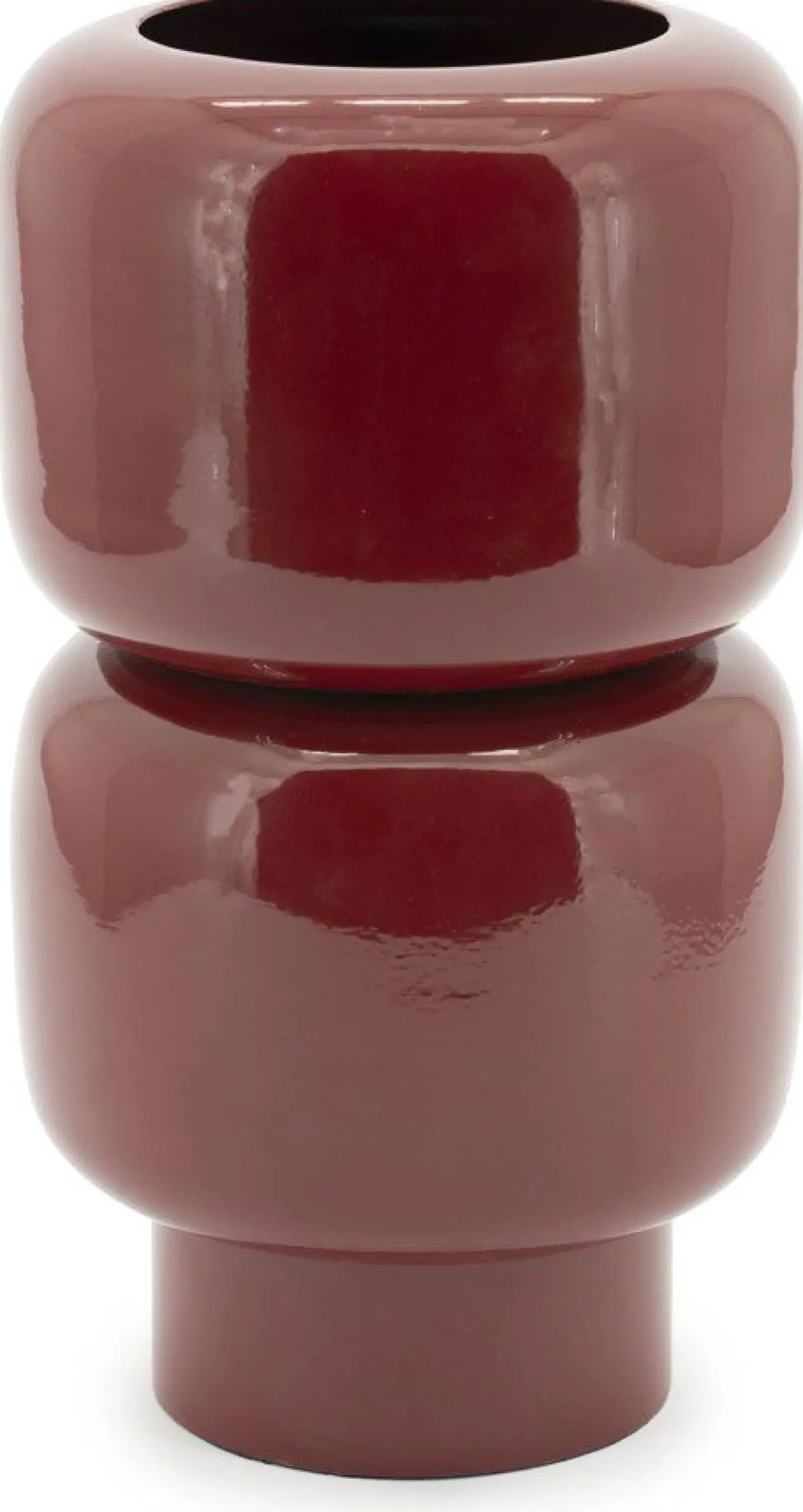 Vazen & Potten-By Boo Rollo Vaas Burgundy