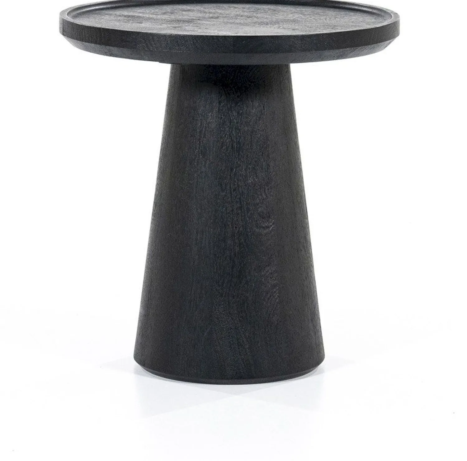 Houten Bijzettafels|Ronde Bijzettafels-Eleonora Ron Bijzettafel Zwart