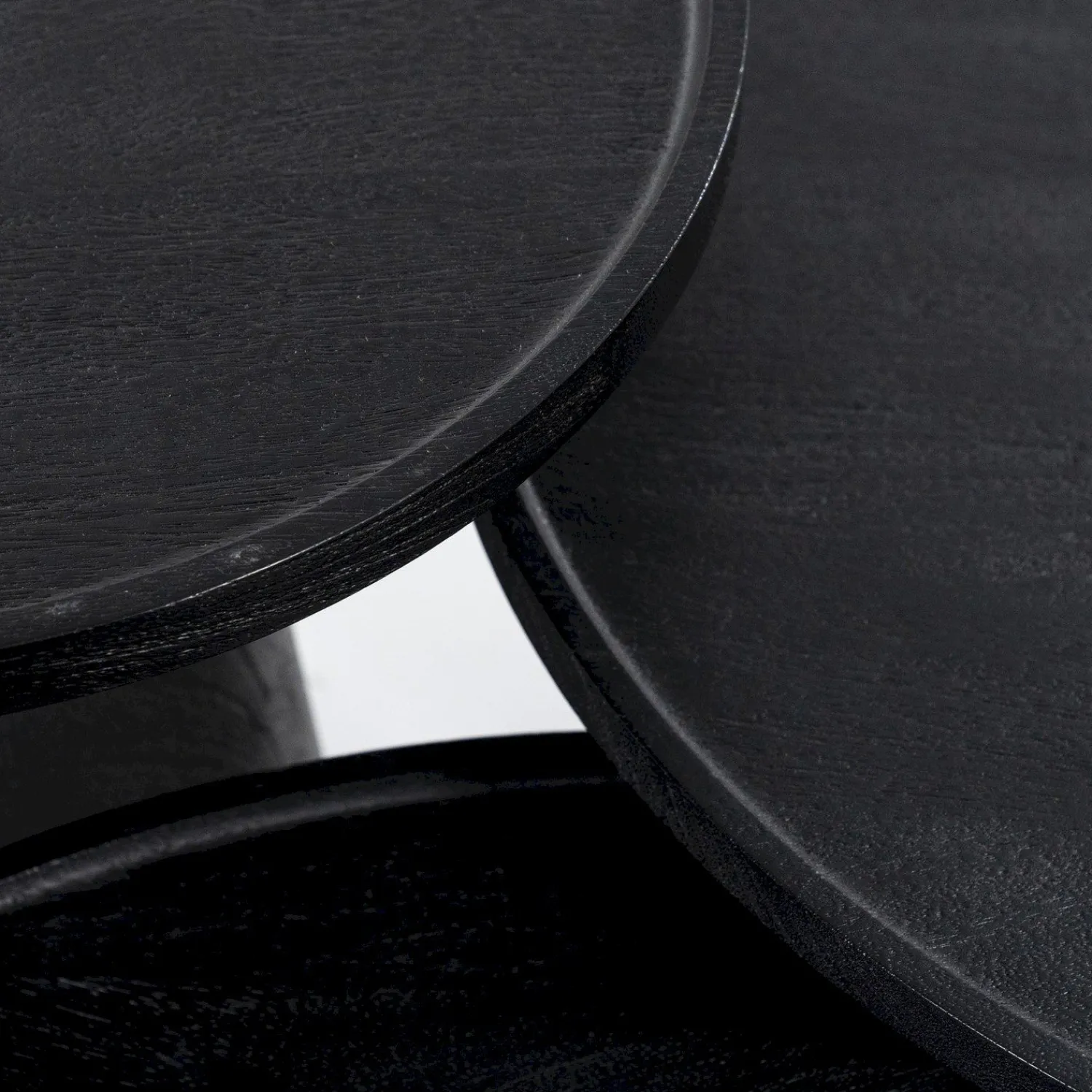 Houten Bijzettafels|Ronde Bijzettafels-Eleonora Ron Bijzettafel Zwart