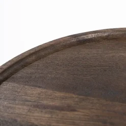 Houten Bijzettafels|Ronde Bijzettafels-Eleonora Ron Bijzettafel Bruin