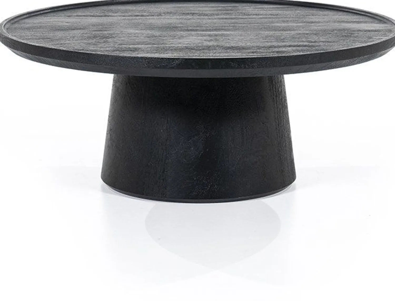 Houten Salontafels|Ronde Salontafels-Eleonora Ron M Salontafel Zwart