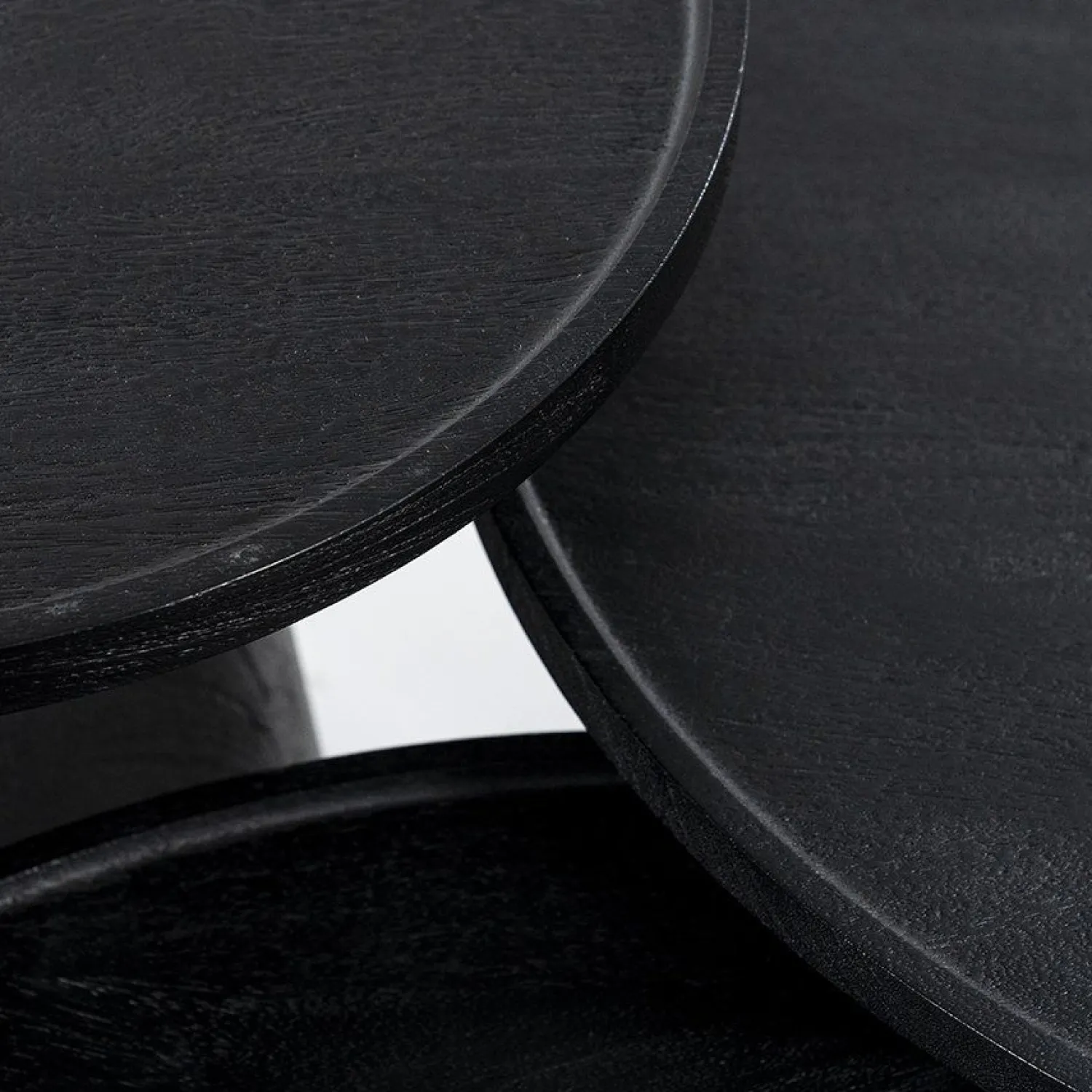 Houten Salontafels|Ronde Salontafels-Eleonora Ron M Salontafel Zwart