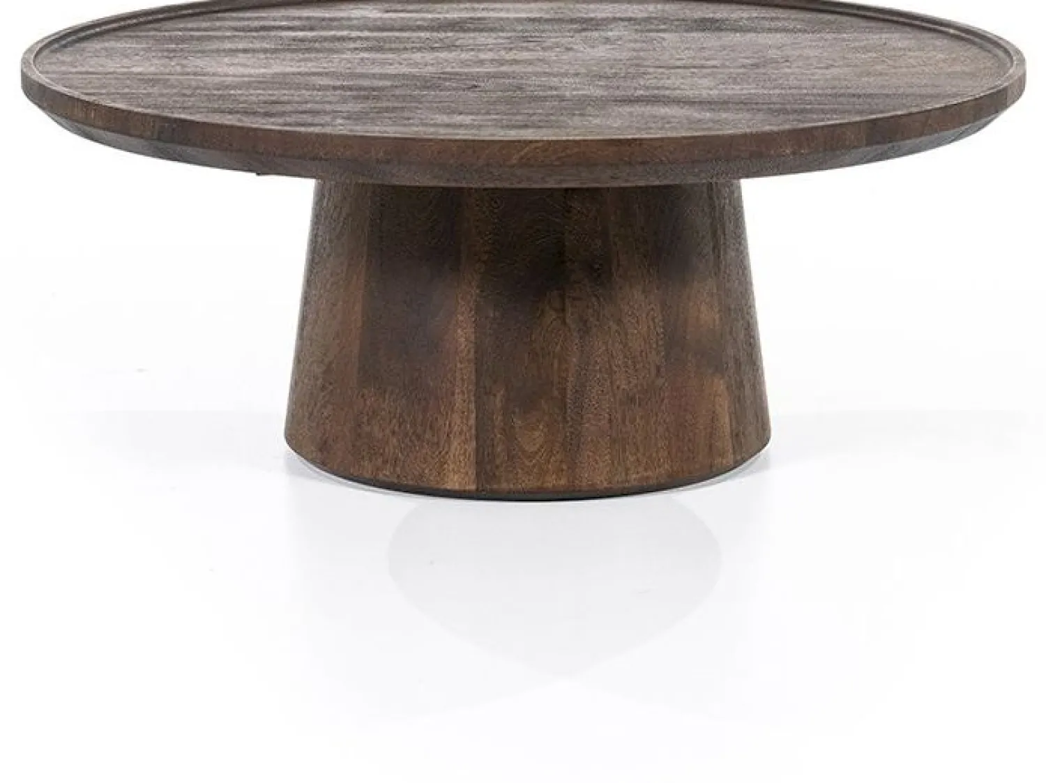 Houten Salontafels|Ronde Salontafels-Eleonora Ron M Salontafel Bruin