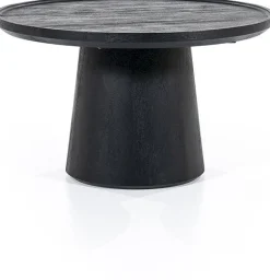 Houten Salontafels|Ronde Salontafels-Eleonora Ron S Salontafel Zwart