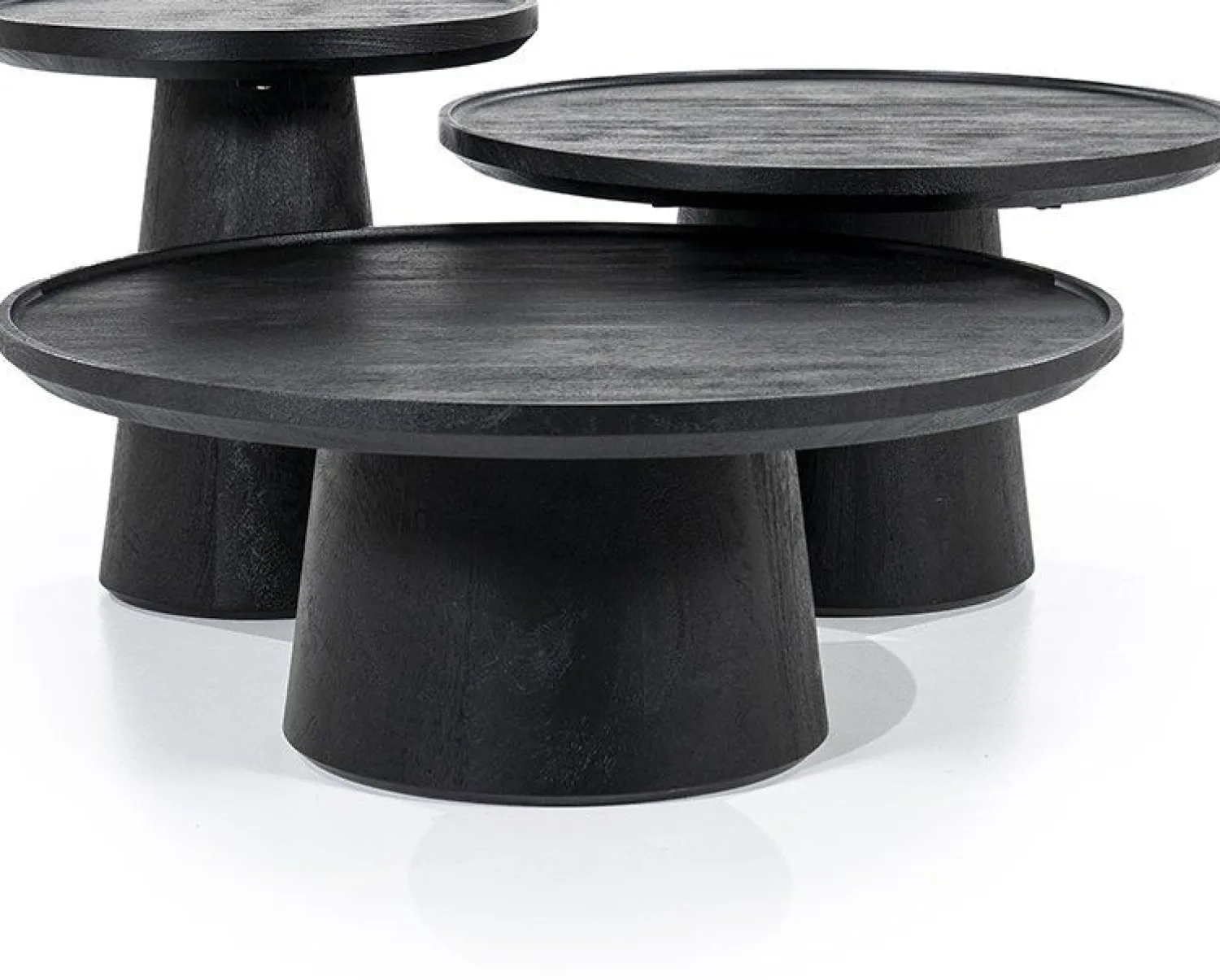 Houten Salontafels|Ronde Salontafels-Eleonora Ron S Salontafel Zwart