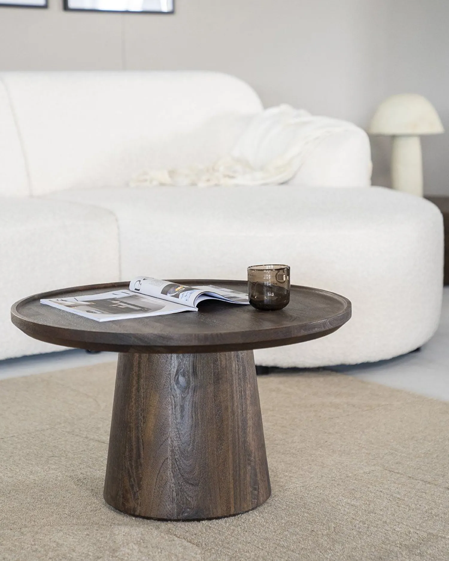 Houten Salontafels|Ronde Salontafels-Eleonora Ron S Salontafel Zwart