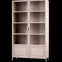 Vitrinekasten-WOOOD Ronja Vitrinekast Soft Pink