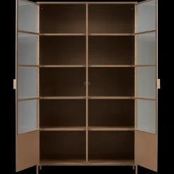 Vitrinekasten-WOOOD Ronja Vitrinekast Military Brown