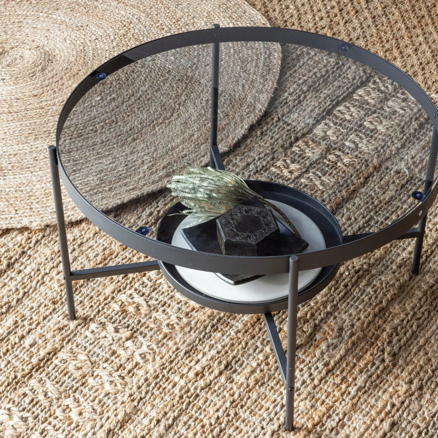 Vloerkleden|Ronde Vloerkleden-WOOOD Ross Vloerkleed Naturel