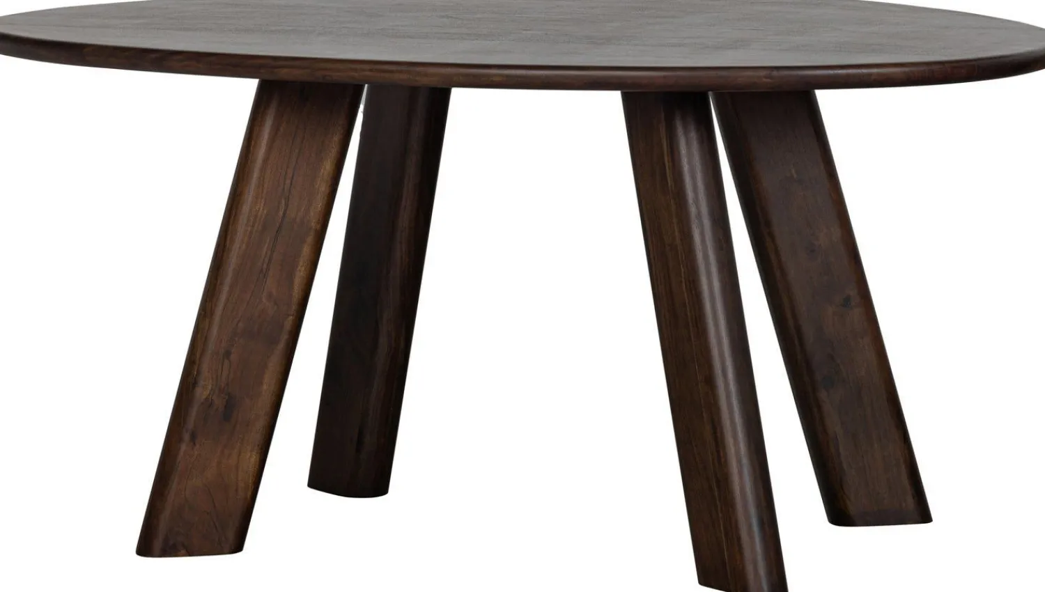 Houten Eettafels|Organische Eettafels-WOOOD Roundly Eettafel Walnut