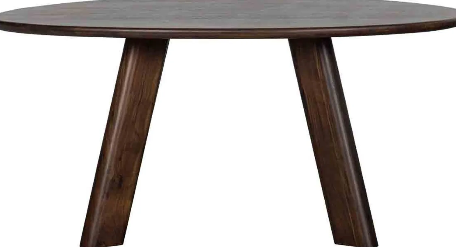 Houten Eettafels|Organische Eettafels-WOOOD Roundly Eettafel Walnut