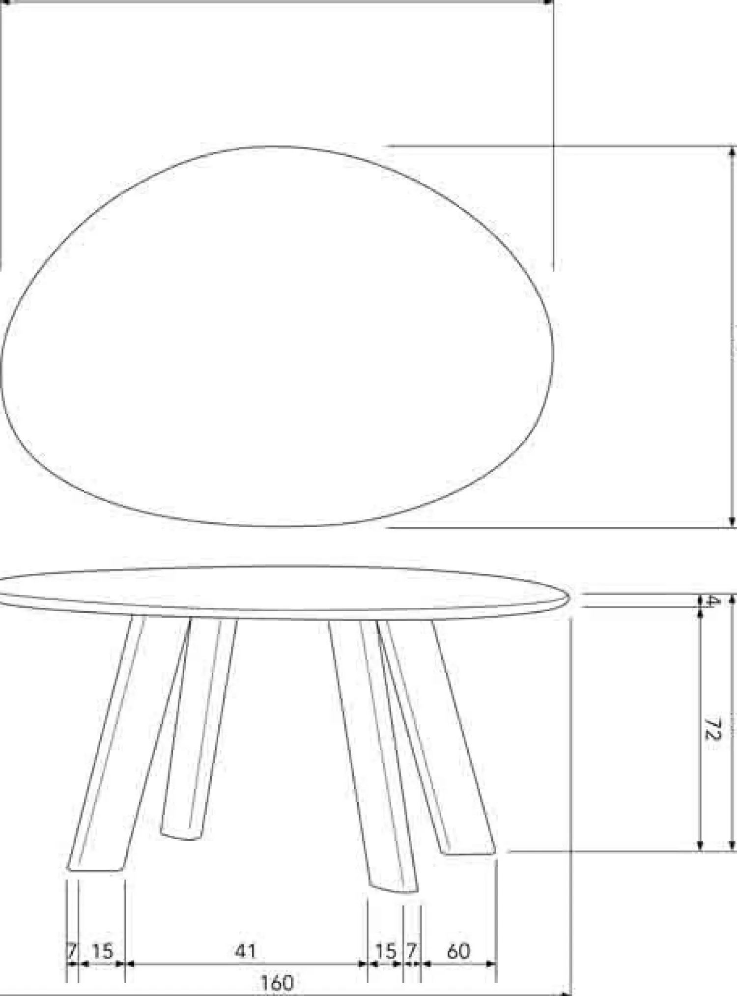 Houten Eettafels|Organische Eettafels-WOOOD Roundly Eettafel Walnut