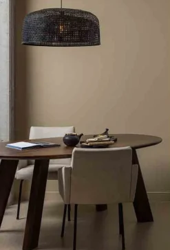 Houten Eettafels|Organische Eettafels-WOOOD Roundly Eettafel Walnut