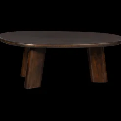 Organische Salontafels|Houten Salontafels-WOOOD Roundly Salontafel Walnut