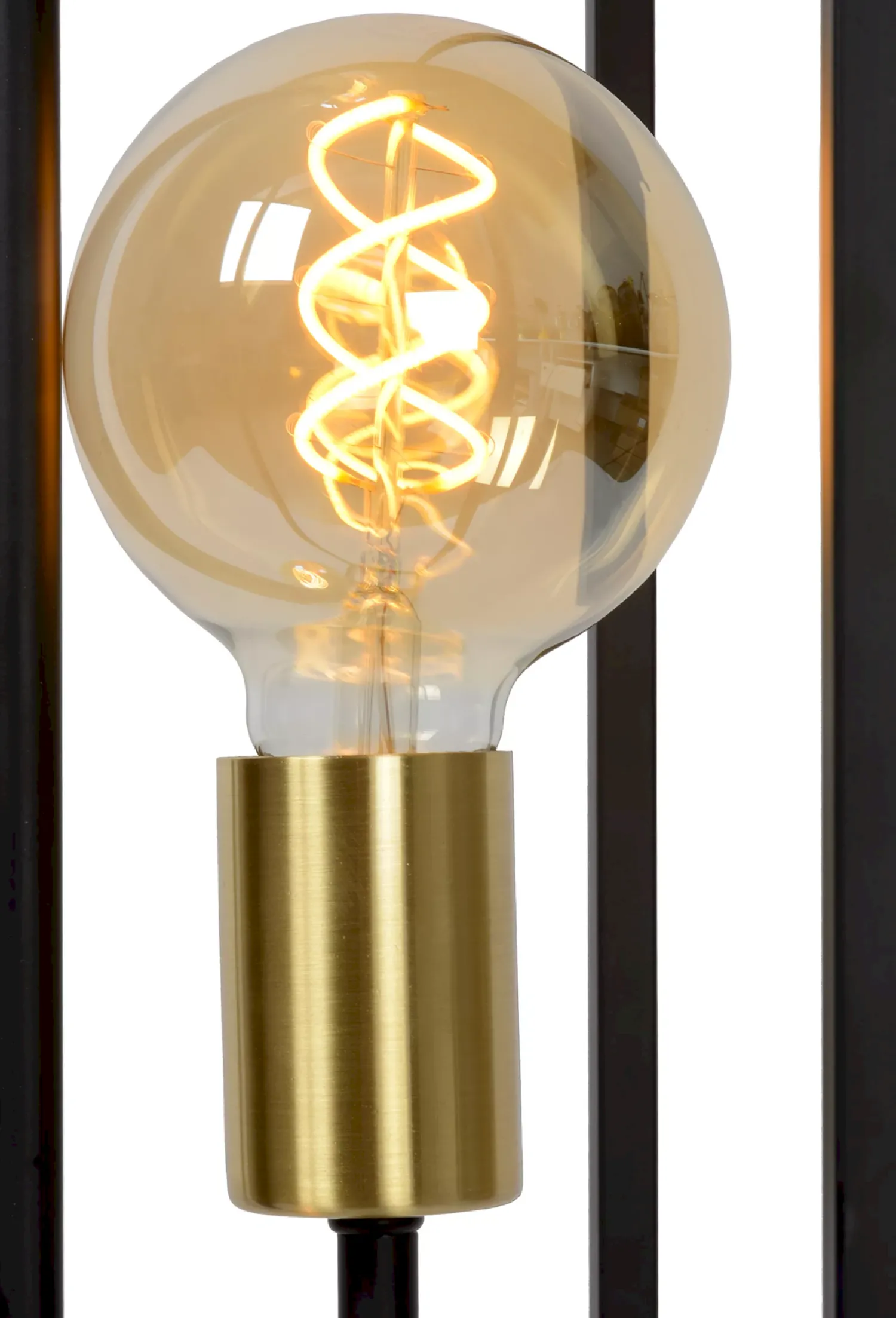 Industriële Vloerlampen|Vloerlampen-Lucide Ruben Vloerlamp Zwart